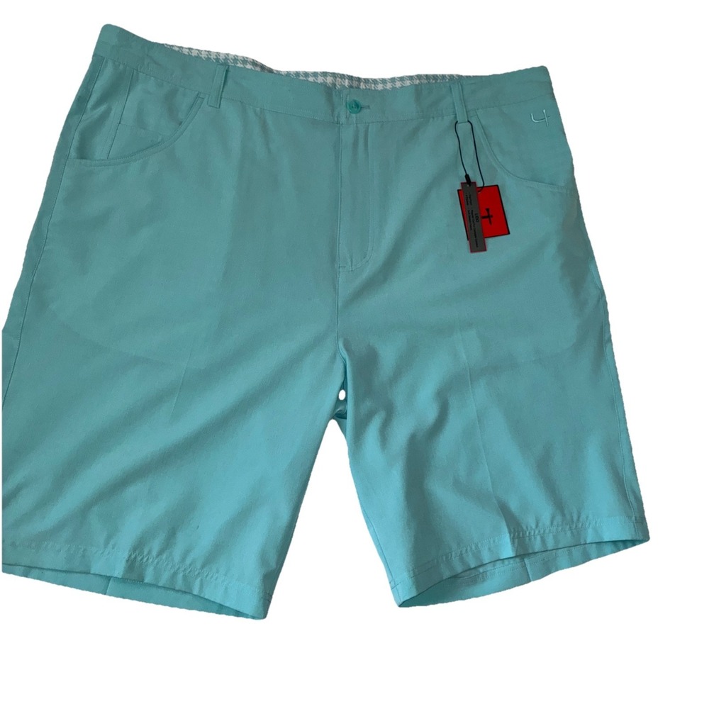 Par 4 Shorts Mens 42 Sea Glass Blue 10" Golf Performance Stretch Casual New